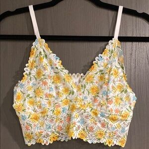 Old Navy Floral Lace Camisole - Yellow, White, and Blue